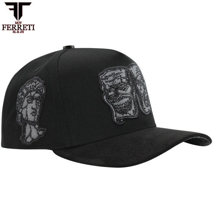 FERRETI HATS PREMIUM FT171 Smile Baseball Cap For Men - Black - OriginalWestern.com
