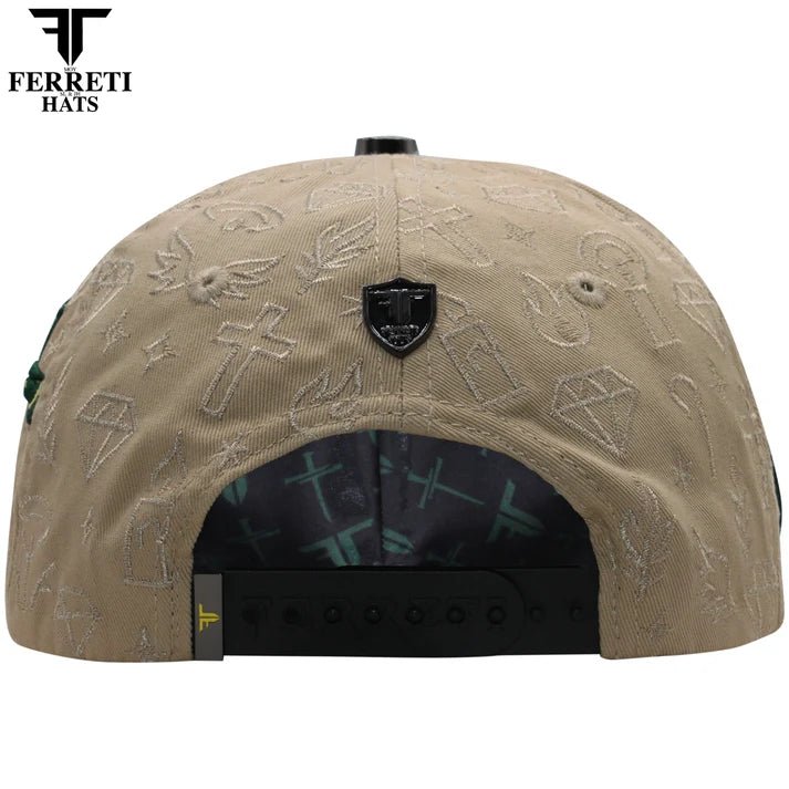 FERRETI HATS PREMIUM FT172 San Judas Baseball Cap For Men - Beige - OriginalWestern.com