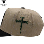 FERRETI HATS PREMIUM FT172 San Judas Baseball Cap For Men - Beige - OriginalWestern.com