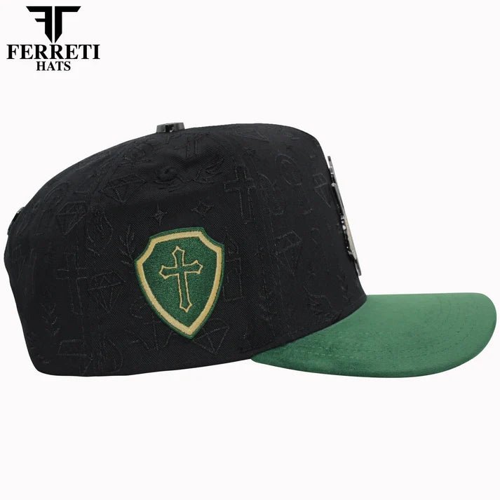 FERRETI HATS PREMIUM FT172 San Judas Tadeo Baseball Cap For Men - Black - OriginalWestern.com