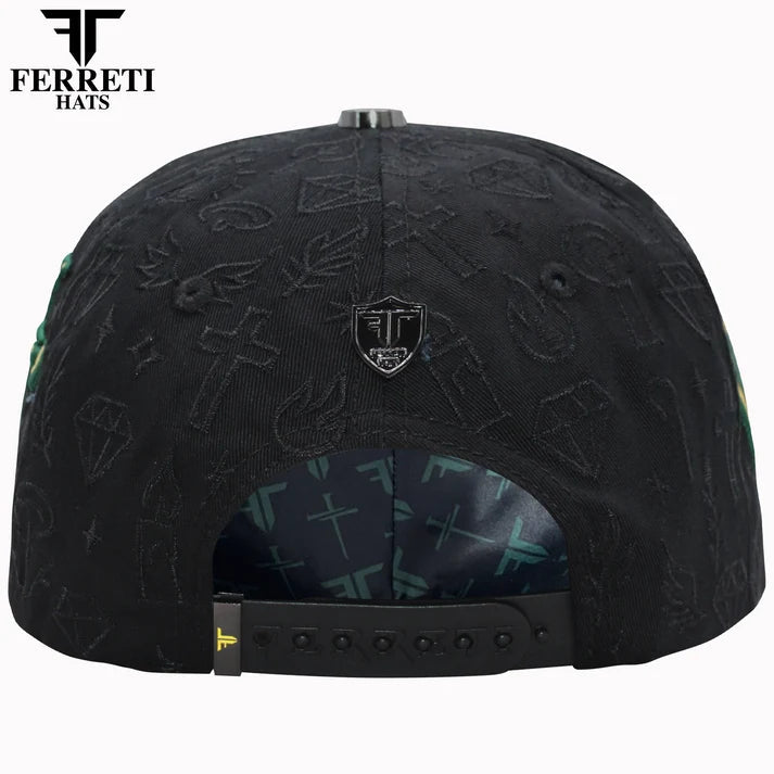 FERRETI HATS PREMIUM FT172 San Judas Tadeo Baseball Cap For Men - Black - OriginalWestern.com
