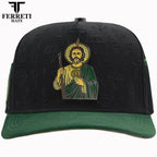 FERRETI HATS PREMIUM FT172 San Judas Tadeo Baseball Cap For Men - Black - OriginalWestern.com
