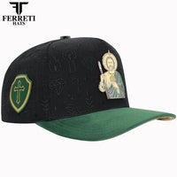 FERRETI HATS PREMIUM FT172 San Judas Tadeo Baseball Cap For Men - Black - OriginalWestern.com