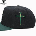 FERRETI HATS PREMIUM FT172 San Judas Tadeo Baseball Cap For Men - Black - OriginalWestern.com