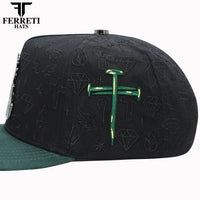 FERRETI HATS PREMIUM FT172 San Judas Tadeo Baseball Cap For Men - Black - OriginalWestern.com