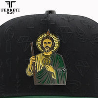 FERRETI HATS PREMIUM FT172 San Judas Tadeo Baseball Cap For Men - Black - OriginalWestern.com
