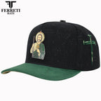 FERRETI HATS PREMIUM FT172 San Judas Tadeo Baseball Cap For Men - Black - OriginalWestern.com