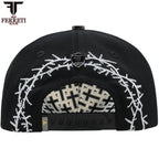 FERRETI HATS PREMIUM FT173 White Cross Baseball Cap For Men - Black - OriginalWestern.com