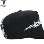 FERRETI HATS PREMIUM FT173 White Cross Baseball Cap For Men - Black - OriginalWestern.com