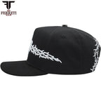 FERRETI HATS PREMIUM FT173 White Cross Baseball Cap For Men - Black - OriginalWestern.com