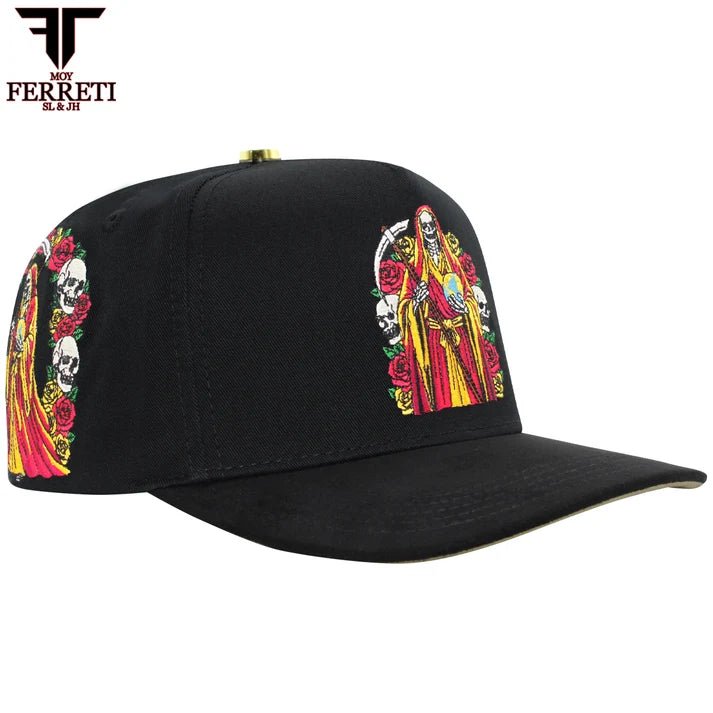 FERRETI HATS PREMIUM FT174 La Muerte Baseball Cap For Men - Black - OriginalWestern.com