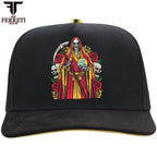 FERRETI HATS PREMIUM FT174 La Muerte Baseball Cap For Men - Black - OriginalWestern.com