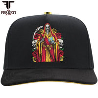 FERRETI HATS PREMIUM FT174 La Muerte Baseball Cap For Men - Black - OriginalWestern.com