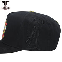 FERRETI HATS PREMIUM FT174 La Muerte Baseball Cap For Men - Black - OriginalWestern.com
