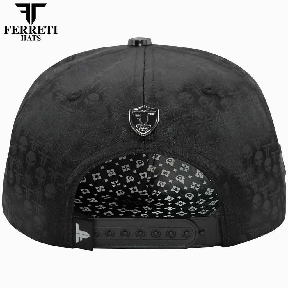 FERRETI HATS PREMIUM FT175 La Muerte Baseball Cap For Men - Black - OriginalWestern.com