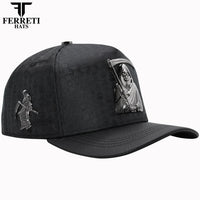 FERRETI HATS PREMIUM FT175 La Muerte Baseball Cap For Men - Black - OriginalWestern.com