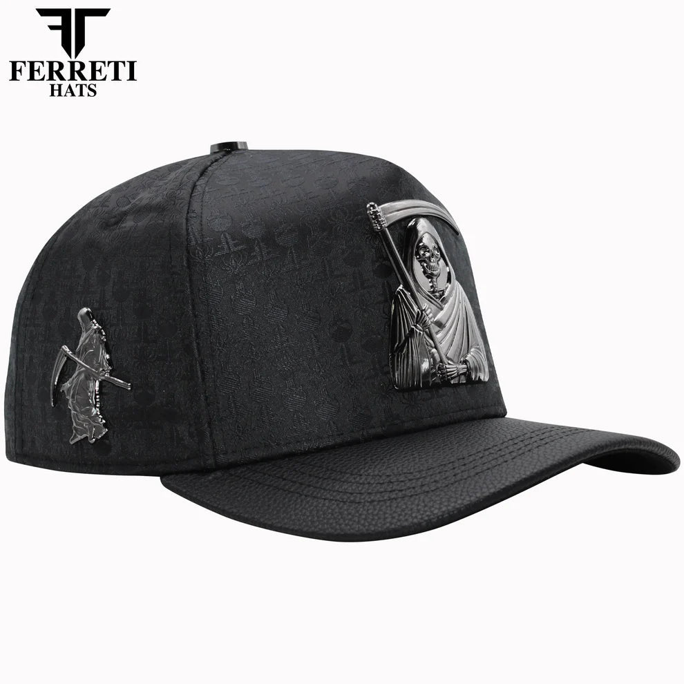 FERRETI HATS PREMIUM FT175 La Muerte Baseball Cap For Men - Black - OriginalWestern.com