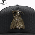 FERRETI HATS PREMIUM FT175 La Muerte Baseball Cap For Men - Black - OriginalWestern.com