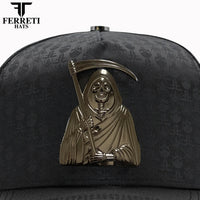 FERRETI HATS PREMIUM FT175 La Muerte Baseball Cap For Men - Black - OriginalWestern.com