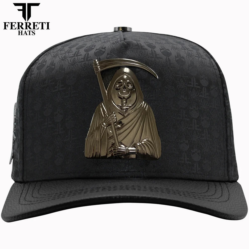 FERRETI HATS PREMIUM FT175 La Muerte Baseball Cap For Men - Black - OriginalWestern.com