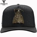 FERRETI HATS PREMIUM FT175 La Muerte Baseball Cap For Men - Black - OriginalWestern.com