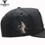 FERRETI HATS PREMIUM FT175 La Muerte Baseball Cap For Men - Black - OriginalWestern.com