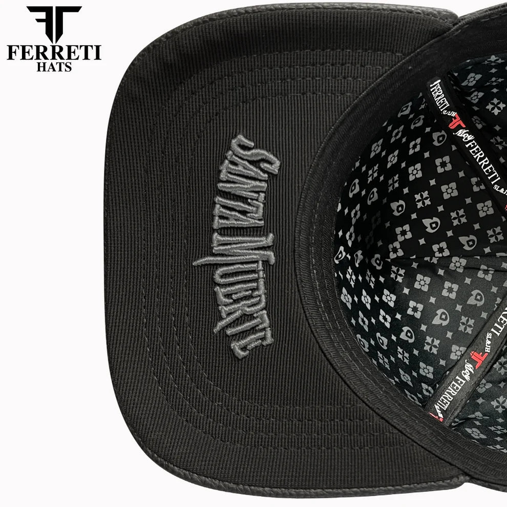 FERRETI HATS PREMIUM FT175 La Muerte Baseball Cap For Men - Black - OriginalWestern.com