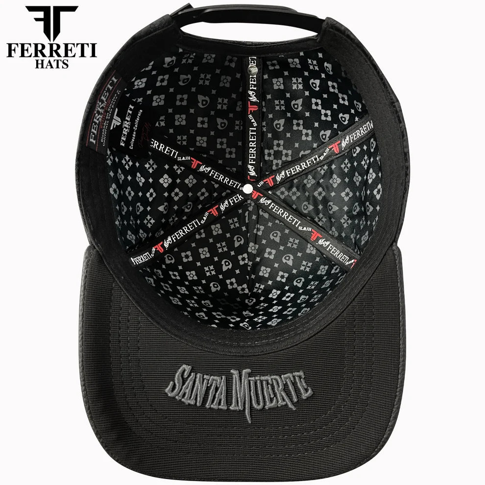 FERRETI HATS PREMIUM FT175 La Muerte Baseball Cap For Men - Black - OriginalWestern.com