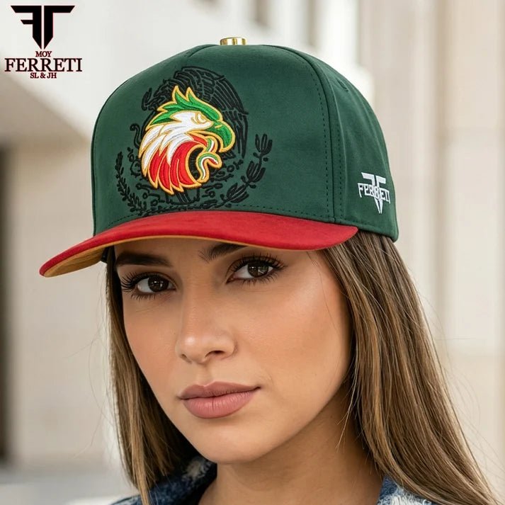 FERRETI HATS PREMIUM FT176 Mexico Green Baseball Cap for Men - OriginalWestern.com