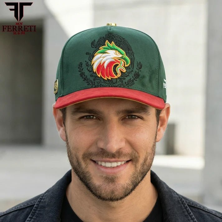 FERRETI HATS PREMIUM FT176 Mexico Green Baseball Cap for Men - OriginalWestern.com