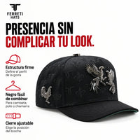 FERRETI HATS PREMIUM FT180 Roosters Baseball Cap For Men - Black - OriginalWestern.com
