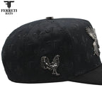 FERRETI HATS PREMIUM FT180 Roosters Baseball Cap For Men - Black - OriginalWestern.com