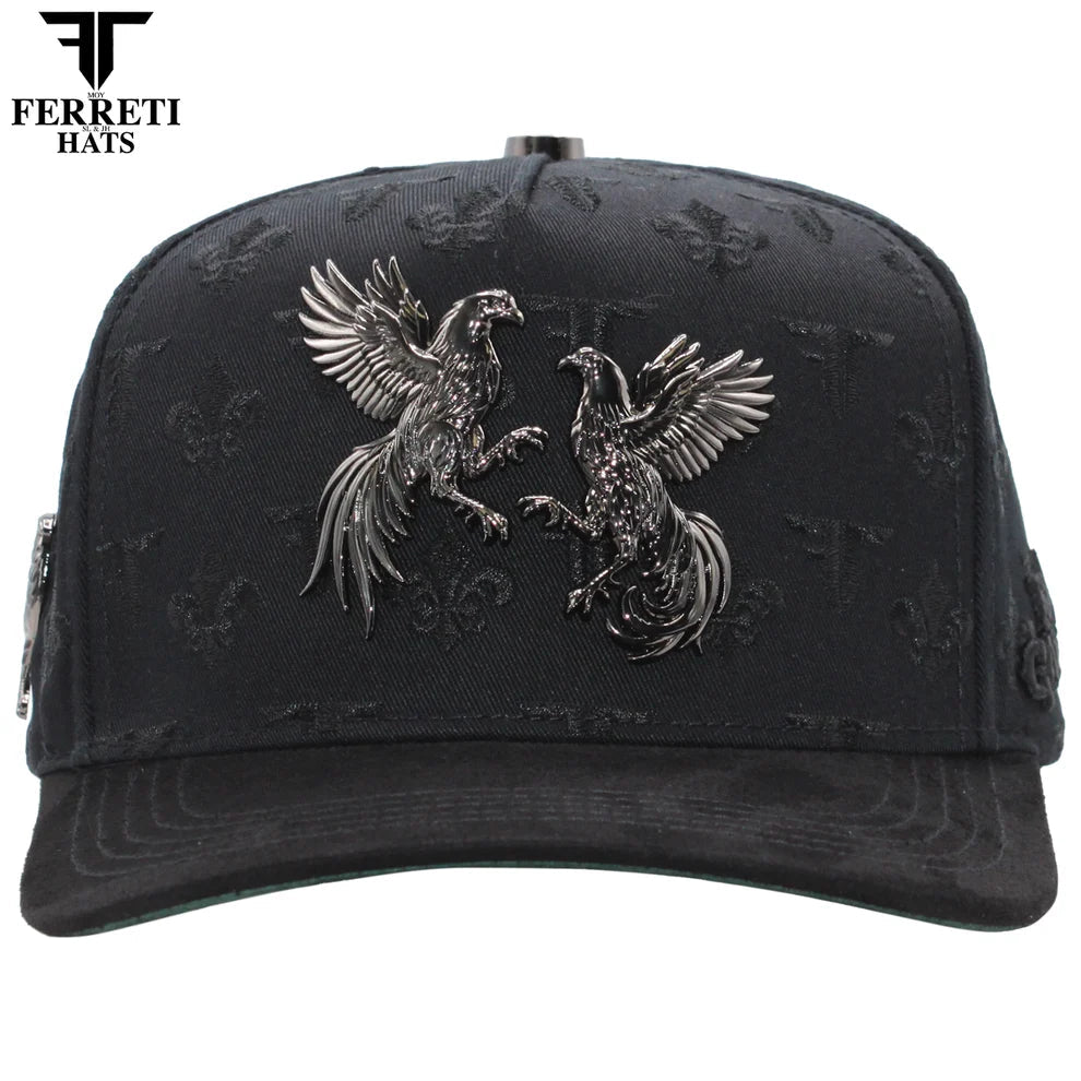 FERRETI HATS PREMIUM FT180 Roosters Baseball Cap For Men - Black - OriginalWestern.com