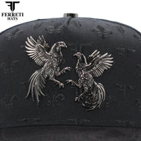 FERRETI HATS PREMIUM FT180 Roosters Baseball Cap For Men - Black - OriginalWestern.com