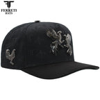 FERRETI HATS PREMIUM FT180 Roosters Baseball Cap For Men - Black - OriginalWestern.com