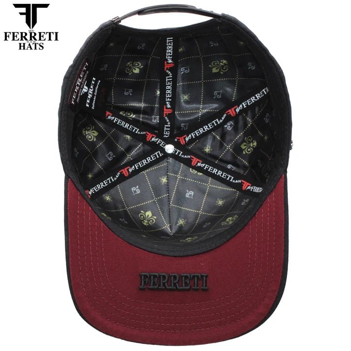 FERRETI HATS PREMIUM FT181 El Giro Baseball Cap for Men - Black - OriginalWestern.com