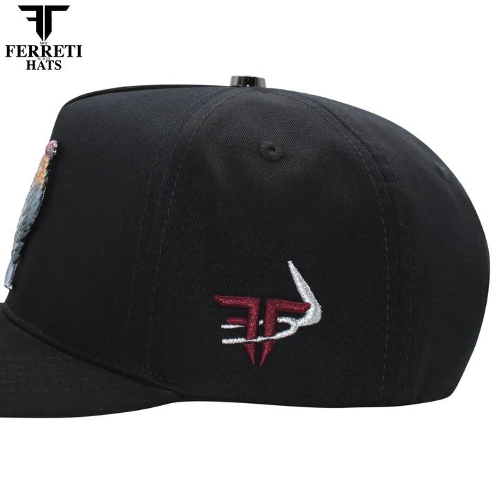 FERRETI HATS PREMIUM FT181 El Giro Baseball Cap for Men - Black - OriginalWestern.com