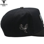 FERRETI HATS PREMIUM FT181 El Giro Baseball Cap for Men - Black - OriginalWestern.com