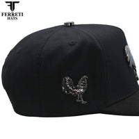 FERRETI HATS PREMIUM FT181 El Giro Baseball Cap for Men - Black - OriginalWestern.com