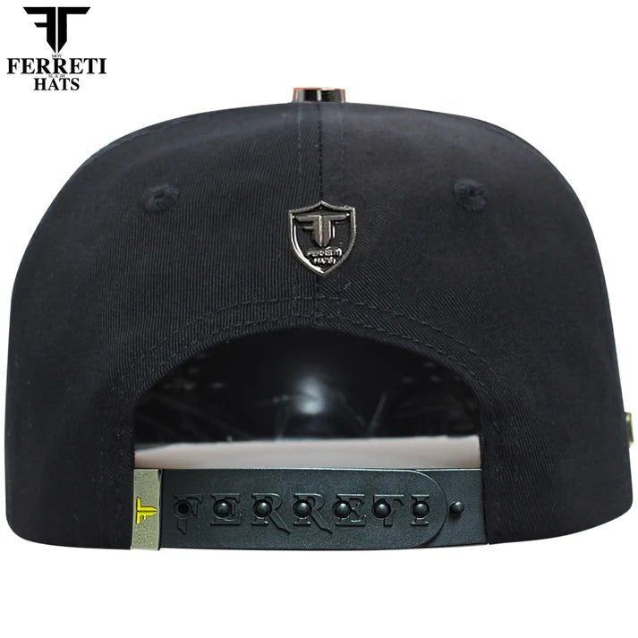 FERRETI HATS PREMIUM FT181 El Giro Baseball Cap for Men - Black - OriginalWestern.com