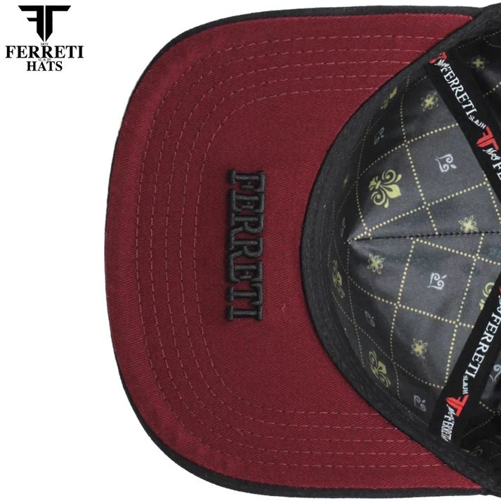 FERRETI HATS PREMIUM FT181 El Giro Baseball Cap for Men - Black - OriginalWestern.com
