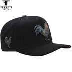 FERRETI HATS PREMIUM FT181 El Giro Baseball Cap for Men - Black - OriginalWestern.com