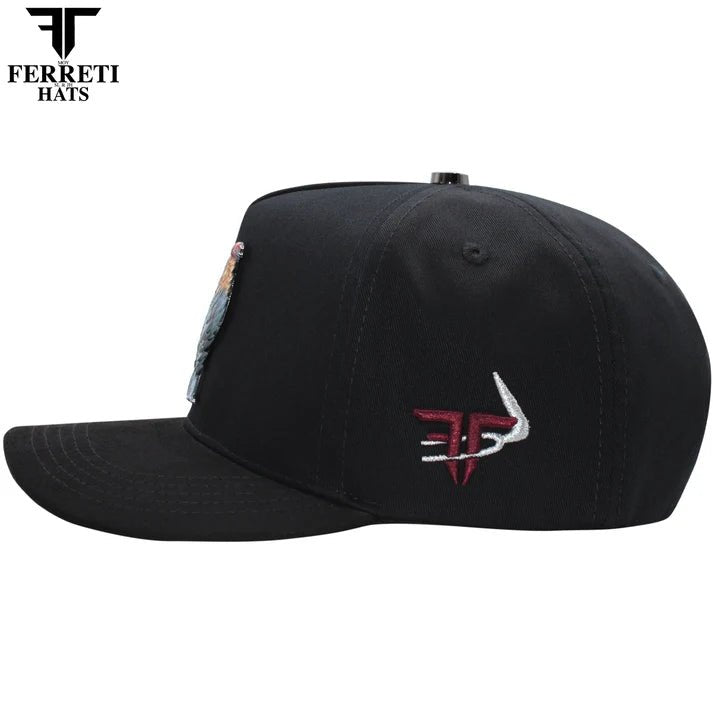 FERRETI HATS PREMIUM FT181 El Giro Baseball Cap for Men - Black - OriginalWestern.com