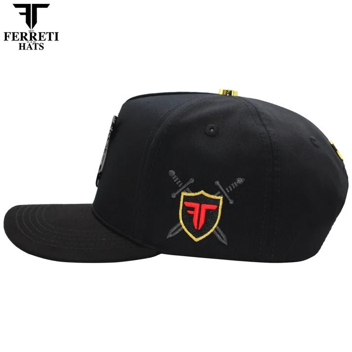 FERRETI HATS PREMIUM FT183 Royal Cross - Black - OriginalWestern.com