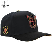 FERRETI HATS PREMIUM FT183 Royal Cross - Black - OriginalWestern.com