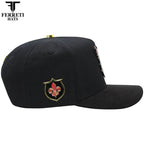 FERRETI HATS PREMIUM FT183 Royal Cross - Black - OriginalWestern.com