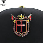 FERRETI HATS PREMIUM FT183 Royal Cross - Black - OriginalWestern.com