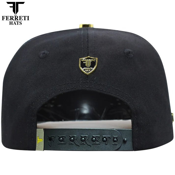 FERRETI HATS PREMIUM FT183 Royal Cross - Black - OriginalWestern.com
