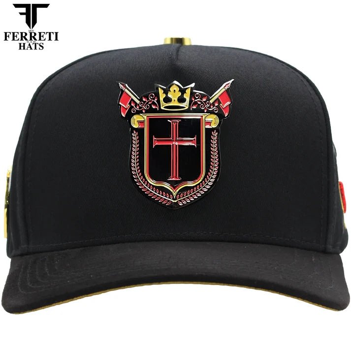 FERRETI HATS PREMIUM FT183 Royal Cross - Black - OriginalWestern.com