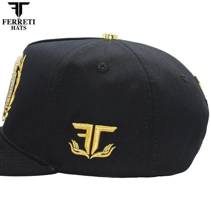 FERRETI HATS PREMIUM FT185 The Virgin Baseball Cap For Men - Black - OriginalWestern.com